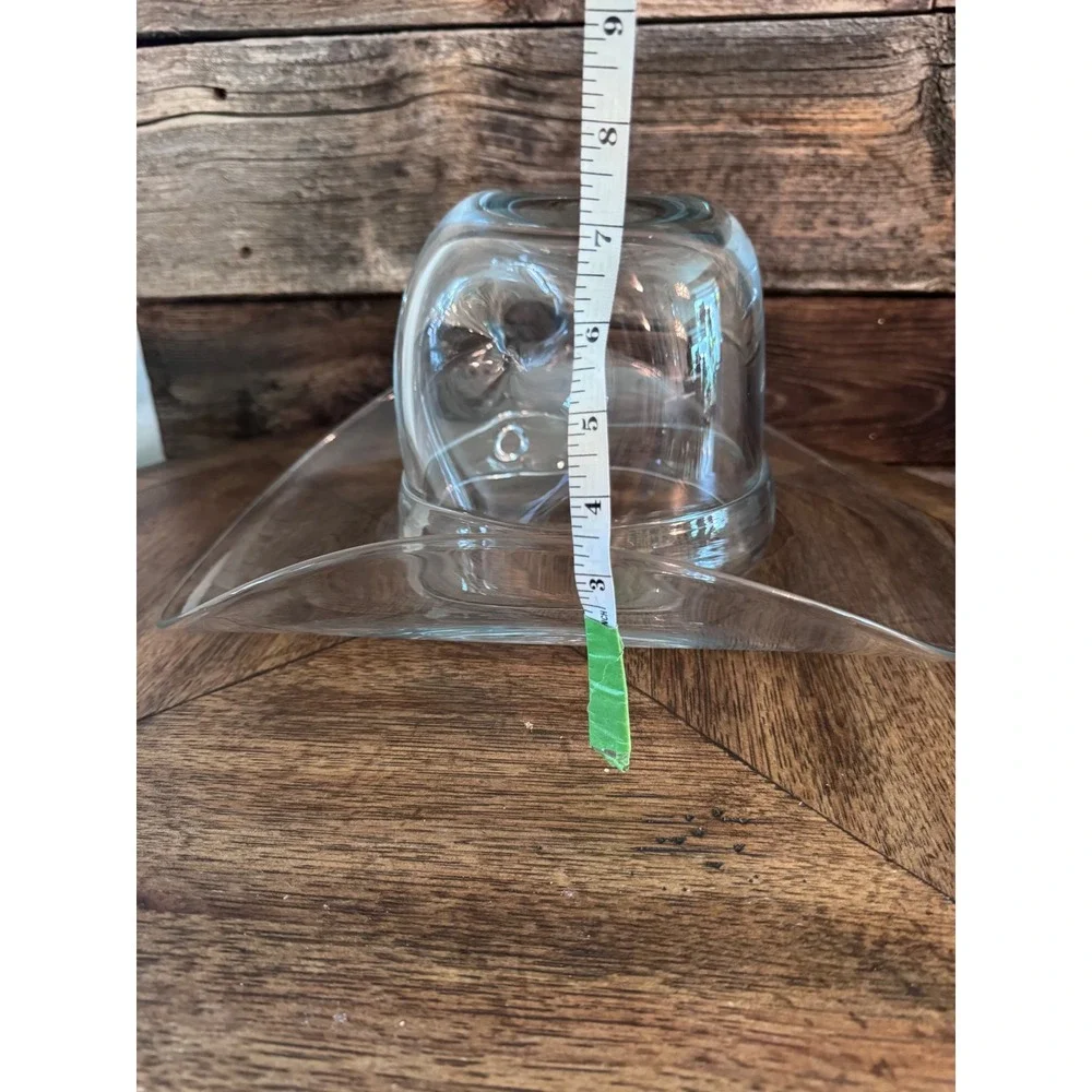 Vintage Blenko Glass Cowboy Hat Ice Bucket Centerpiece 16.5